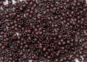 Бисер Япония круглый 11/0 10г 0222F темная бронза, матовый