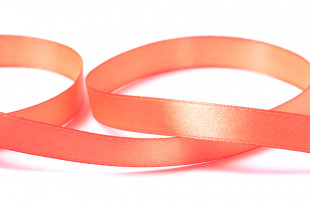 Лента атласная 12 мм ( 1/2 ") "Gamma" №125 красно-оранжевый 33 метра