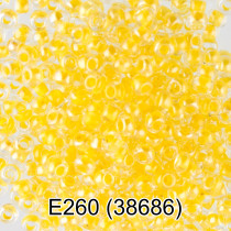 Бисер Чехия " GAMMA" круглый 5 10/ 0 2. 3 мм 5 г 1- й сорт E260 желтый ( 38686 ) 