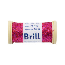 Нитки для вышивания Gamma Brill мулине М металлик 100% полиэстер 50 м M- 119 фуксия