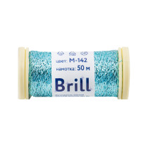 Нитки для вышивания Gamma Brill мулине М металлик 100% полиэстер 50 м M- 142 бирюзовый